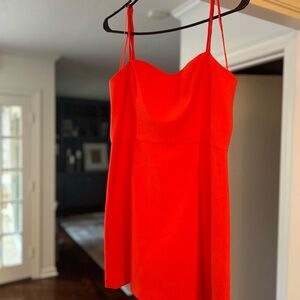 French Connection Red Sheath Mini Dress Spaghetti Strap